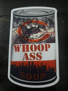 Chicago Bears Soup Can Sticker - NFL whoop butt parody sticker decal - Picture 1 of 1
