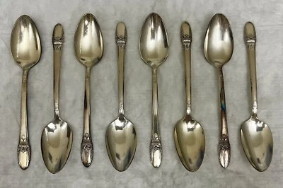 (8) Cucharaditas plateadas 1847 Rogers Bros 'FIRST LOVE' || ENVÍO GRATUITO - A Foto 1 de 4