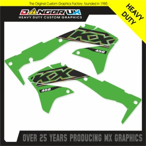 KAWASAKI KXF 450 2016 2017 2018 MOTOCROSS RAD SCOOP GRÁFICOS CALCOMANÍAS PEGATINAS MX - Imagen 1 de 1