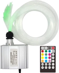 Led Twinkle Fiber Optic Lights Star Ceiling Kit Headliner 10W RGBW RF Remote 200 - Picture 1 of 7