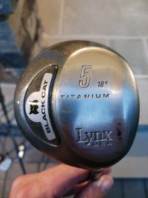 Lynx Golf Black Cat 5 Wood 18 deg.  Graman graphite shaft, golf pride grip. - Image 1 of 4