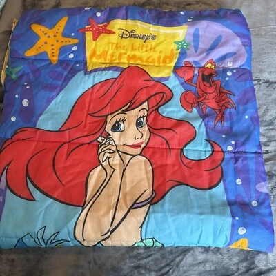 Saco de Dormir Vintage La Sirenita 55 X 30 Años 90 Ariel Platija Cremallera Trabajo Foto 1 de 4