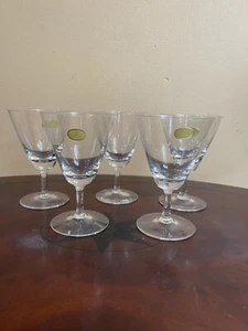 SET of 5 ROSENTHAL GLASSES Clear Crystal After dinner Cocktail Signed Stickers - Picture 1 of 5