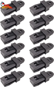 Heavy Duty Lock Grip Tarp Clips - 12 Pcs, Tent & Awning Tarp Clamps for Canopy & - Picture 1 of 12