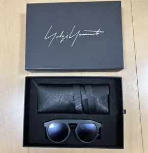 Yohji Yamamoto Black Sunglasses YY5017 002 with Leather Case From Japan - Picture 1 of 9