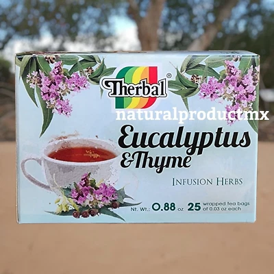 Te Eucalipto y Tomillo ✅Té de invierno de eucalipto y tomillo 25 bolsas de té de Therbal Foto 1 de 4