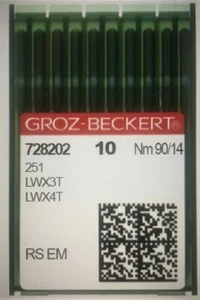 GROZ-BECKERT 251 - 100 PCS. BLINDSTICH NEEDLES - CHOOSE YOUR SIZE... - Picture 1 of 2