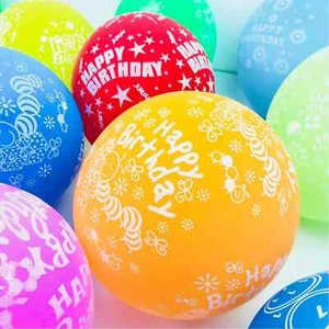 Happy Birthday Bedruckte Geburtstag Luftballons Party Deko Mehrfarbig Luftballons - Bild 1 von 3