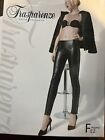 Trasparenze Fez Leatherette Textured Leggings with Zips Black BNWT RRP 65