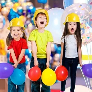 Syncfun 24 Pcs Toy Construction Hard Hats Soft Plastic Yellow Kids Party Favors - Picture 1 of 7