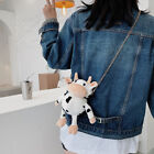 Women Cute Plush Cow Doll Crossbody Bags Cartoon Chain Shoulder Handbag (1)