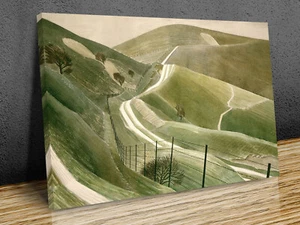 Eric Ravilious Kreidewege Leinwanddruck Kunst Wand gerahmt oder nur gedruckt - Bild 1 von 7