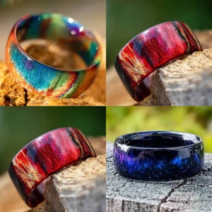 Aurora Nebula Bijou Resin Rings - 6 Sizes - Picture 1 of 8