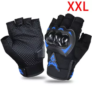 XXL Motorcycle Gloves HalfFinger Outdoor Cycling Padded Protection Sports Mitts - Imagen 1 de 9