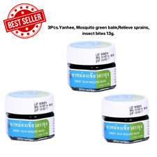 3Pcs.Yanhee, Mosquito green balm,Relieve sprains, insect bites 13g.