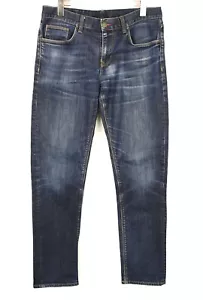 Tommy Hilfiger Straight Fit Stretch Denim Herrenjeans W32/L32 Whiskers Neu Zip - Picture 1 of 10