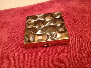 Damas Vintage Compacto Majestuoso Tono Dorado Geo Diseño Cuadrado Elevado Alto - Imagen 1 de 12