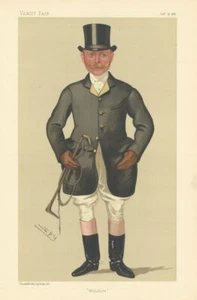 VANITY FAIR SPY CARTOON Walter Hume Long MP 'Wiltshire'. Sport Riders 1886 - Picture 1 of 2