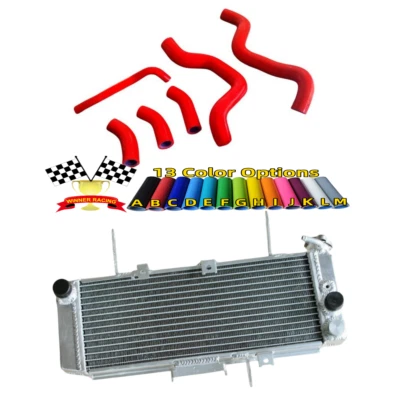 Radiador de aluminio + manguera de silicona rojo para Suzuki SV650 SV650S SV650A 2003-2009 Foto 1 de 4