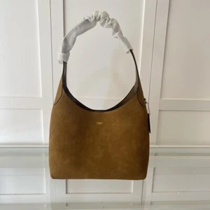 Bolso de Hombro COACH Brooklyn 28 Gamuza CW637 Siena Marrón Outlet Nuevo - Imagen 1 de 7