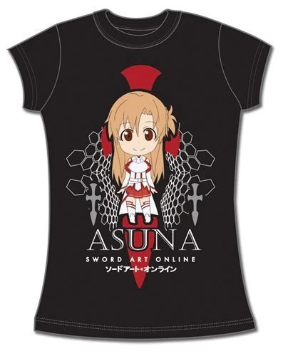 *NUEVO* Sword Art Online: Camiseta grande (L) Chibi Asuna Smiling Juniors Foto 1 de 1