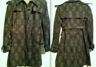 FENDI VICTOR VASARELY PRINT LIMITED ED. COAT Logo Belt Trench Coat Made in Italy