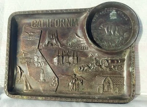 Vintage Copper California Souvenir Tray Made in Japan - Picture 1 of 7