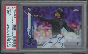 2020 Topps Chrome Rookie Autograph Purple Refractors #RAID Isan Diaz /250 PSA 10 - Picture 1 of 1