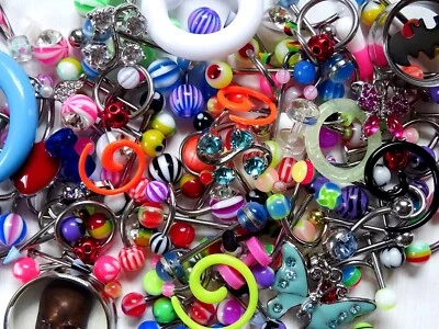 Piercing Großhandel Paket Mischung Zunge Bauchnabel Septum Hufeisen Ringe Plug - Bild 1 von 4