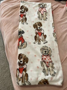 Valentines Day Dog Throw Blanket - Picture 1 of 4