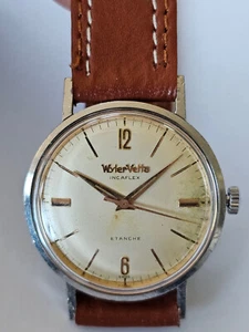 WYLER VETTA-INCAFLEX-WATERPROOF-CASSA MONOBLOCCO-MANUALE-ACCIAIO-ETA 1120-RARO - Foto 1 di 24