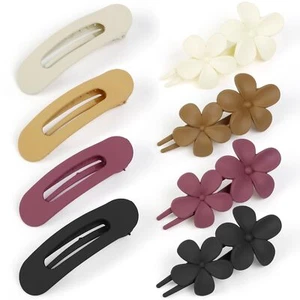 8 PCS Flat Hair Clips for Women Girls Stylish Flat Hair Clip for Thin Thick H... - Picture 1 of 7