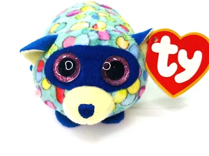 TY Teeny Beanie Boos Rugger Raccoon Polka Dot 4.5" Plush Original Tag 2019 - Picture 1 of 8