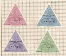 USA 1956 FIPEX Triangular stamps, mint.