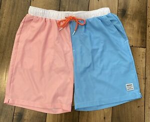 Mosmann Men’s Swim Shorts Sz.Large Pink/Blue ￼