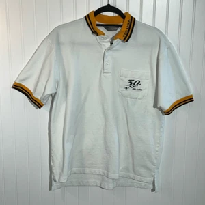 Vintage ShinKong Spinning 30th FPG USA Games Polo White Gold Boy XL Short Sleeve - Picture 1 of 9