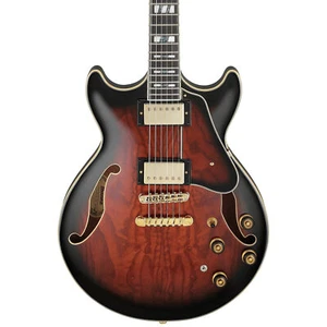 Ibanez AM153QA Artstar Semi-Hollow E/G, Ebony Fingerboard, Dark Brown Sunburst - Picture 1 of 3