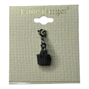 LONGABERGER Authentic Basket Bracelet/Necklace Charm Pendant Silver Tone NEW - Picture 1 of 5