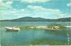 Boating At Clear Waters Of Pleasant Lake, New London, New Hampshire Postcard
