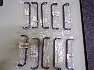 1-1/2" High Rectangular Handle Black Coated, Aluminum, 6" C-C, 10PK(TS) - Picture 1 of 7