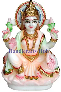 Marble Laxmi Idols Statue Lakshmi moorti goddess murti Hindu god idol 25 cm - Picture 1 of 6