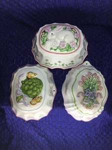 Franklin Mint Le Cordon Bleu Jello Formen Spargel, Artischocke & The Bunnies 1986 - Bild 1 von 12