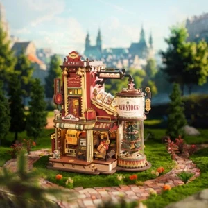 ROKR Dream Gift Factory DIY 3D Wooden Puzzle Music Box Budding Toy Kid Gift - Picture 1 of 10