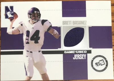 2006 Press Pass SE Game Used Jerseys Silver Brett Basanez JCBB #’d Northwestern - Image 1 of 2