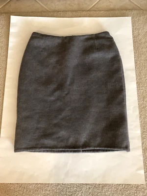 Falda lápiz Carolina Herrera New York para mujer gris lana mezcla cachemir talla 8 Foto 1 de 4