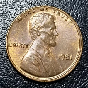 1981 Lincoln Memorial Cent Penny Off Center Error AU - Picture 1 of 2