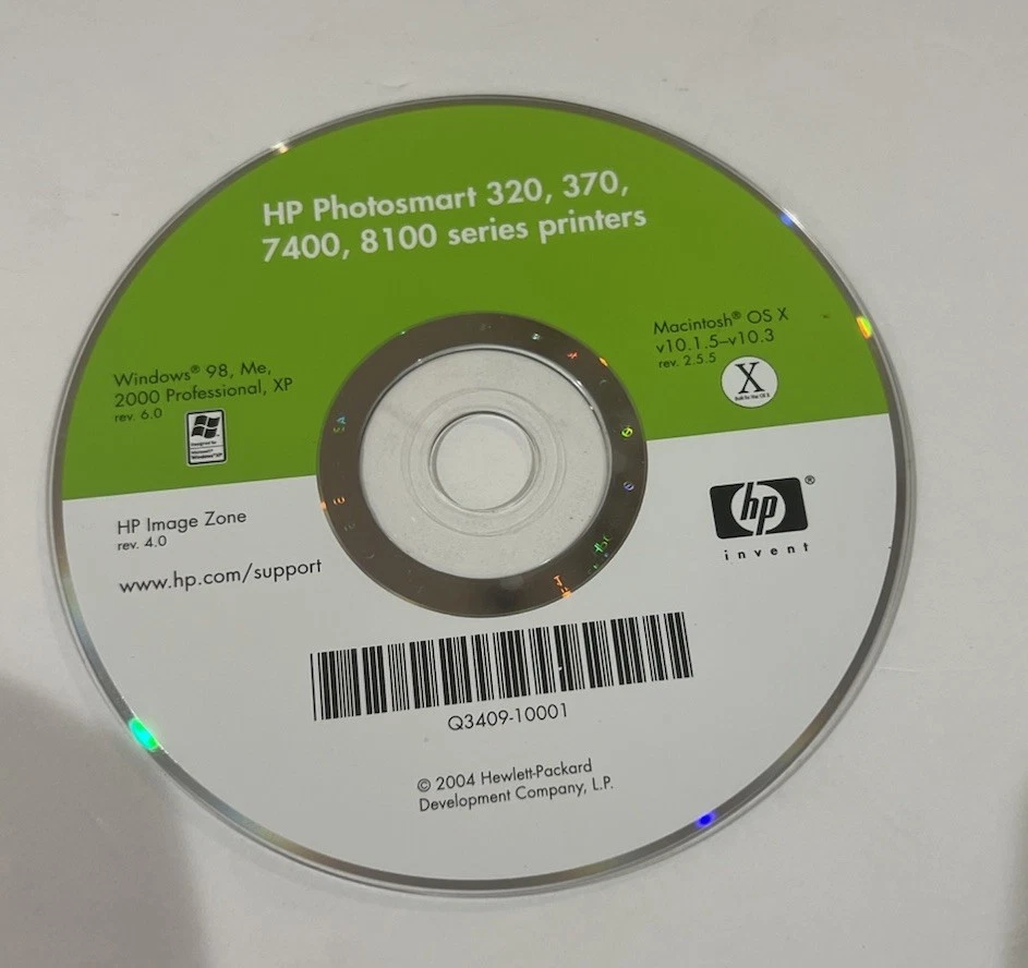 Hp Photosmart 320/370/7400/8100 Series Printers Software Driver CD DVD only - Image 1 of 1