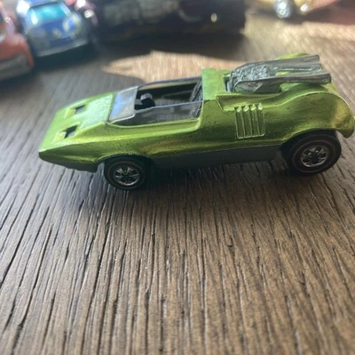 老式风火轮 Redlines 1969 窥视炸弹 - 莱姆绿。 — 第 1/4 张图片