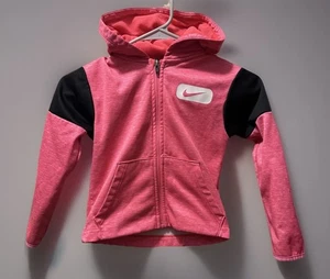 Nike Kid's Small Black & Pink Jacket - Size 6 - Picture 1 of 3