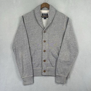 Cárdigan suéter Woolrich para hombre gris medio con botones bolsillos delanteros - Imagen 1 de 9